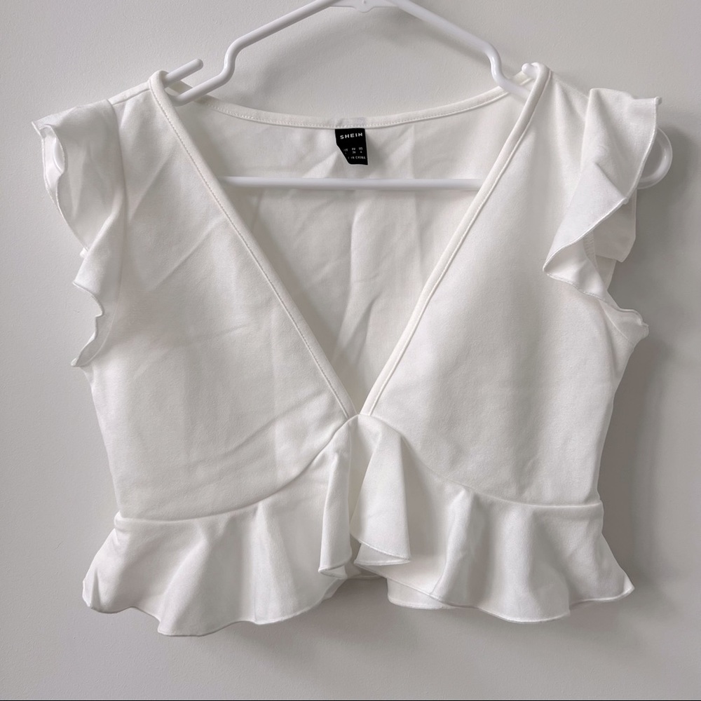 Shein White Crop Top